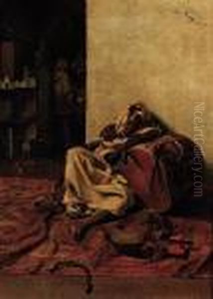 A Sleeping Arab Musician - view 1
