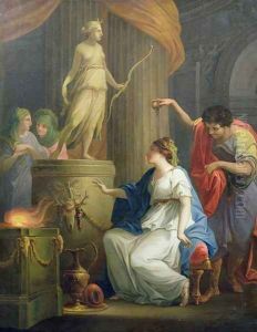 Accontius and Cydippe before the altar of Diana