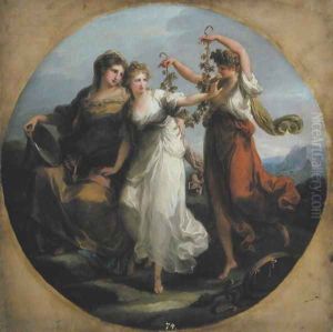 Beauty supported by Prudence Scorns the Offering of Folly