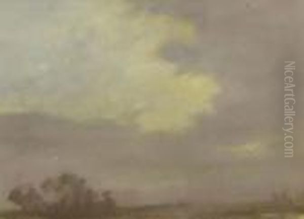 Cloud Study With Distant Trees - view 1