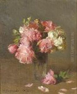 Still Life Of Roses In A Glass Tumbler