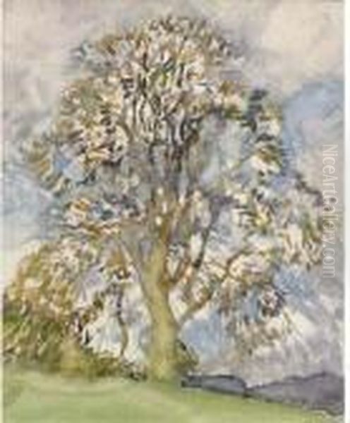 Oak Tree In Spring; A Corner Of The Farmyard (illustrated) - view 1