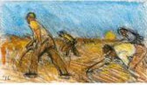 Study For 'harvest' by George Clausen