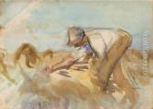 Study For 'the Reapers' by George Clausen