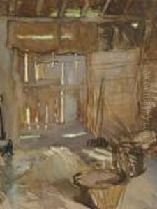 Barn Interior by George Clausen