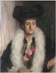 Portrait Of Mrs Ida Fewster by George Clausen