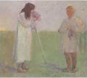 Two Children by George Clausen