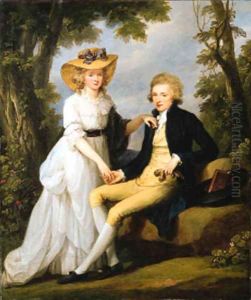 Portrait of Robert Stearne Tighe (1760-1835) of Mitchellstown, co. Westmeath, Ireland, and his wife Catherine by Angelica Kauffmann