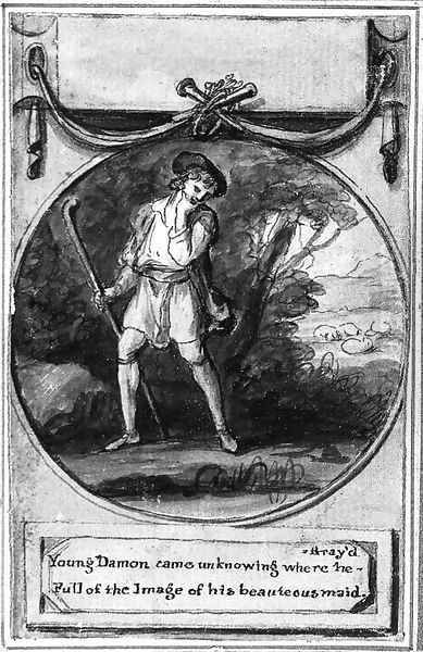 Designs for illustration to Bell's 'Poets' - view 1