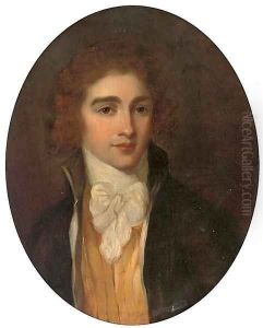 Portrait of a gentleman, bust-length, in a black coat and white tie