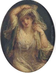 'Fatima the Fair Sultana' a woman in oriental dress, three-quarter-length