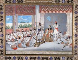 Muhammad Abd al Rahman in his court by Gulam Ali Khan