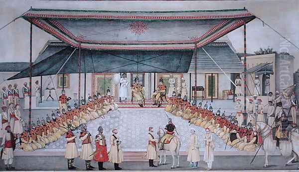 Colonel James Skinner holding a Regimental Durbar - view 1