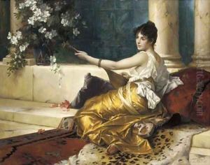 The Mandolin Player by Conrad Kiesel