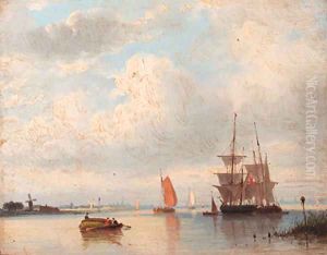 A river estuary by Everhardus Koster