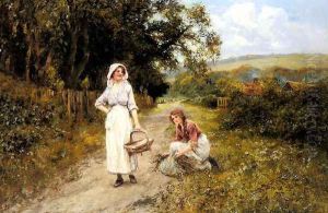 Faggot Gatherers on a Path by Henry John Yeend King