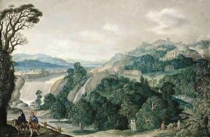 Extensive Landscape with the Flight into Egypt 1620s by Johann Konig