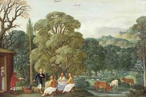Abraham entertaining the Three Angels - view 1