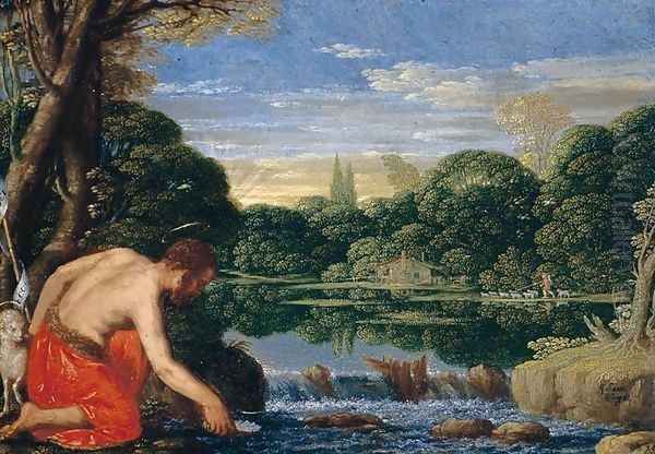 Wooded River Landscape with St John the Baptist c. 1610 - view 1