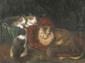 Kittens by Joseph A. Kleitsch
