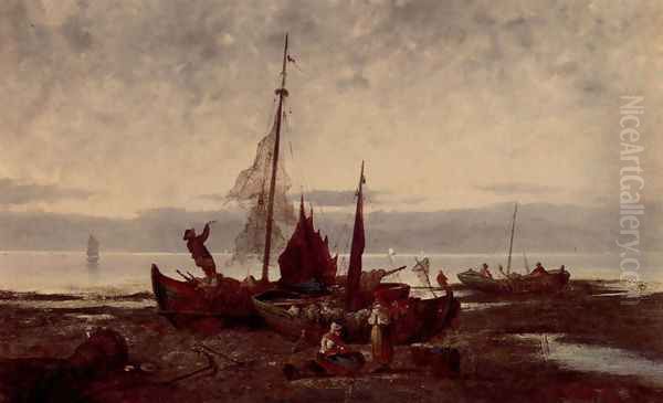 Fisherfolk On The Danish Coast - view 1