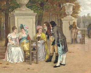 La cour by Charles Louis Kratke