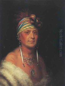 Monchousia(White Plume) Kansa 1822 by Charles Bird King