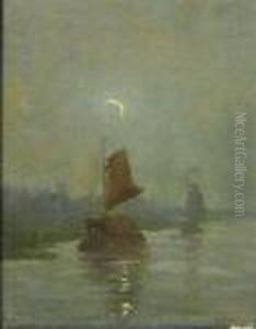 Clair De Lune, Canal De Willebroeck by Paul-Jean Clays