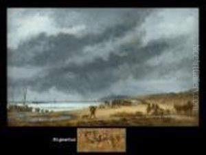 Kustenlandschaft Mit Fischern by Paul-Jean Clays
