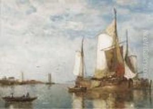 Shipping On A Calm by Paul-Jean Clays