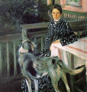 Portrait of Julia Kustodieva, the Artist's Wife 1903 by Boris Kustodiev