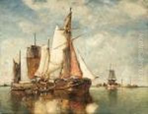 Shipping In An Estuary
Oil On Panel by Paul-Jean Clays