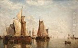 Dutch Pincks At The Mouth Of A River by Paul-Jean Clays