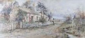 Cottages On The Coast, With Figuresbefore by Joseph Hughes Clayton