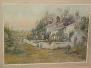 The Picture Cottages, Camaes, Anglesey by Joseph Hughes Clayton