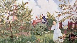 The Orchard by Boris Kustodiev