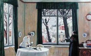 In the Room Winter by Boris Kustodiev