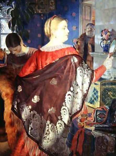 Merchants woman with a mirror - view 1