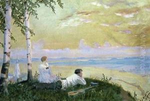 On the Volga by Boris Kustodiev