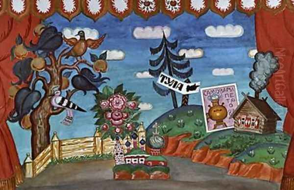 Stage design for The Flea - view 1