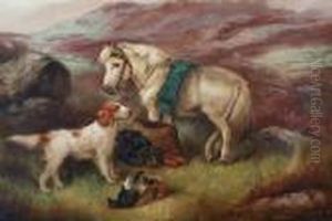Shooting Pony And Gun Dogs On The Moor