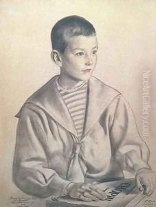 Portrait of Dmitri Dmitrievich Shostakovich 1906-75 as a Child