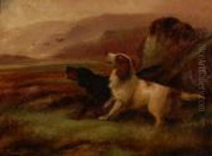 Gun Dogs In The Highlands by Robert Cleminson