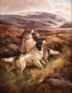 Fagelhundar I Hoglandslandskap by Robert Cleminson