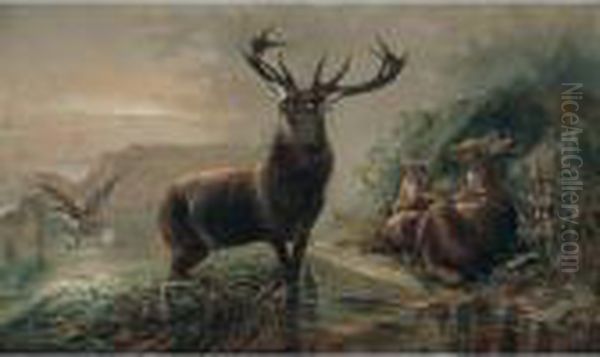Landscape With Deer - view 1