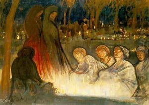 All Souls Day 1910 by Aladar Korosfoi-Kriesch