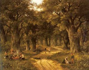 Peasants Preparing a Meal near a Wooded Path