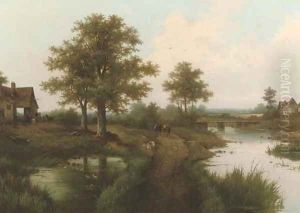 Cows on a country path