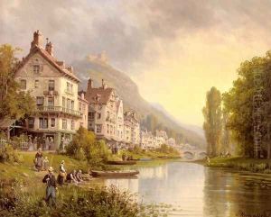 Au Bord De La Riviere by Charles Euphrasie Kuwasseg, Jr.
