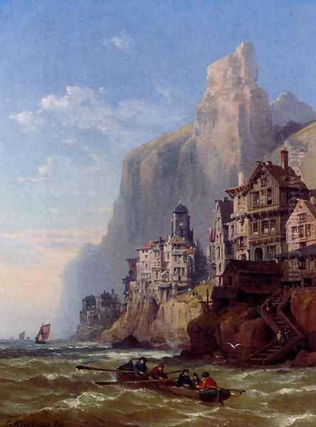 Rowing Out At A Coastal Town - view 1